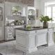 Liberty Furniture Magnolia Manor 5-Piece Antique White/Weathered Bark Desk Set-1