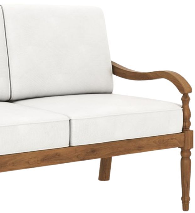New Classic® Home Furnishings Savannah White Linen Outdoor Sofa-3