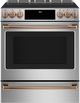Café™ Brushed Copper Front Control Induction Knobs and Handle Kit-2