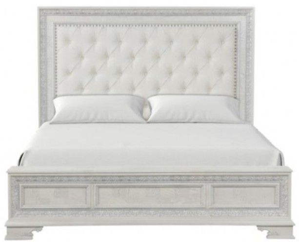 Furniture of America® Stella Mia 4-Piece Creamy White Queen Bedroom Set-3