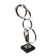 A & B Home Black/Silver 10" Twinings Ring Statuary-3