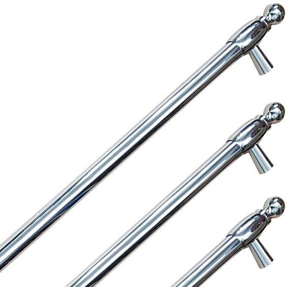 Ensemble de poignées pour réfrigérateur Bertazzoni série Heritage de 36 po - Acier inoxydable-2