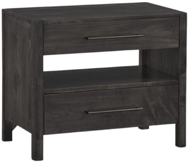 Bassett® Furniture Benchmade Parkway Cinder Nightstand with Charger-0
