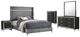 Coaster® Lucia 5-Piece Black/Gray Queen Bedroom Set-0