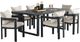 Elements International Playa 7-Piece Dark Gray Fabric/Metal Outdoor Dining Set-0