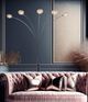 Crown Mark Half Moon Black/Chrome Floor Lamp-1