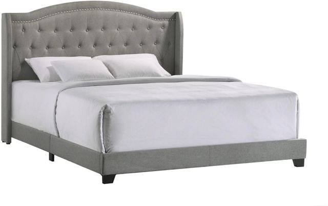 Intercon Rhyan Smoke King Upholstered Panel Bed-0