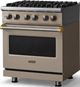 Viking® 5 Series 30" Nantucket Pro Style Dual Fuel (LP) Range with Brushed Brass Trim-3