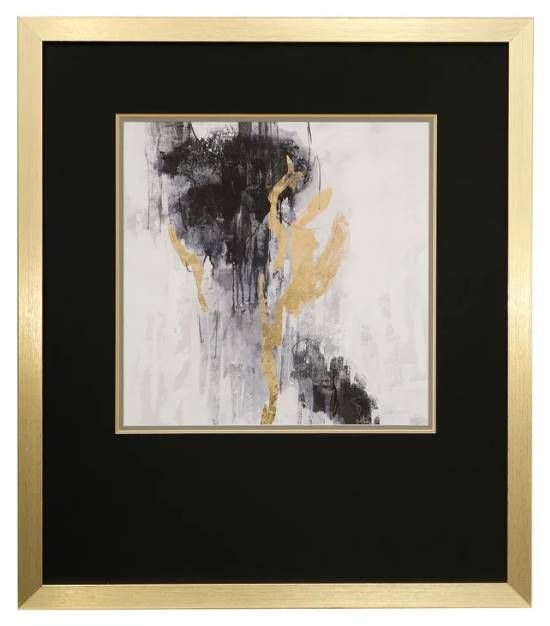 StyleCraft Golden Rain II Black/Gold/White Wall Art-0