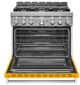 KitchenAid® 36" Yellow Pepper Smart Pro Style Gas Range-1