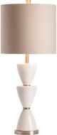Crestview Collection Morison White & Brushed Nickel Table Lamp-1