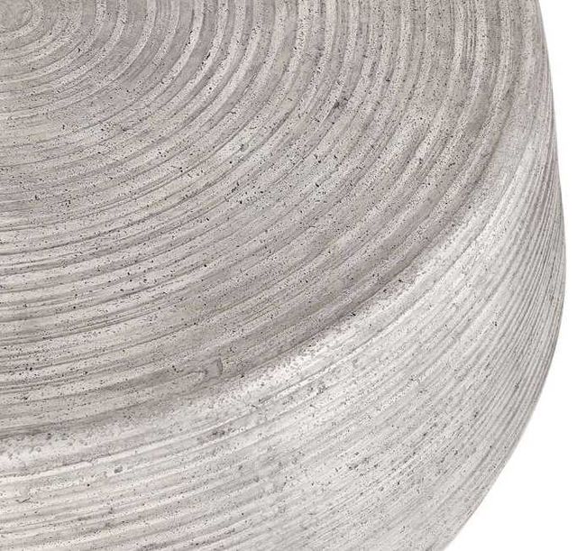 Classic Home Nellie Light Gray Concrete Round Outdoor Coffee Table-3