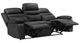 Homelegance® Hancock Black Leather Double Manual Reclining Sofa-4