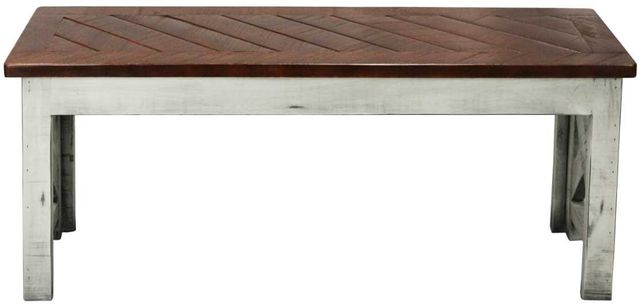 American Heartland Manufacturing Rustic Two Tone Crossboard Bench-1
