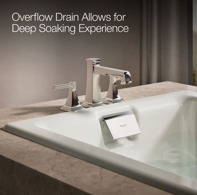KOHLER® Tea-for-Two® Dune 66" x 36" Drop-In Effervescence Whirlpool Bath-3