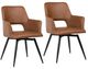 Dovetail Furniture Romano 2-Piece Antique Brown Dining Chair Set -0