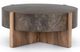 Four Hands Bingham Distressed Iron Coffee Table with Rustic Oak Base-1