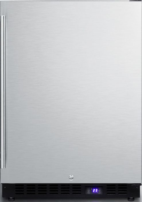 Summit® 4.7 Cu. Ft Stainless Steel Undercounter Freezer with Icemaker-0