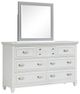 Magnussen Home® Charleston White Dove Dresser with Harbor Gray Mirror-0