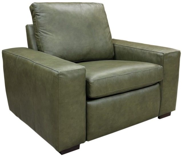 Mayo Furniture Customizable Leather Large Track Arm Power Recliner Chair-1