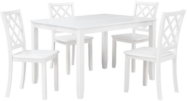 New Classic® Home Furnishings Trellis 5-Piece White Dining Set