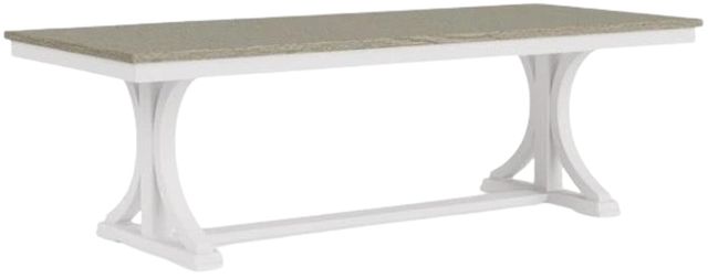Riverside Furniture Cora Cloud/Fog Trestle Dining Table-2