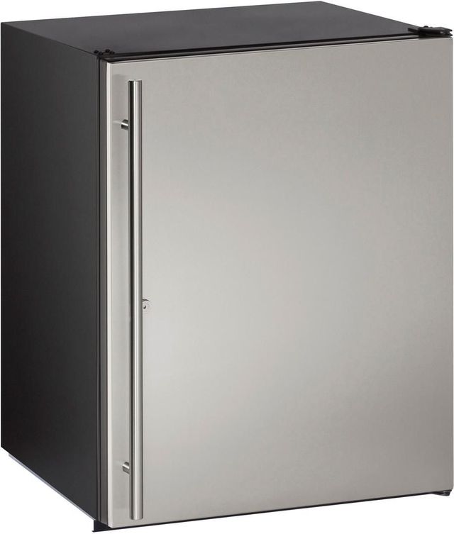 U-Line® ADA Series 24" 5.3 Cu. Ft. Stainless Steel Built-In or Freestanding Under The Counter Refrigerator