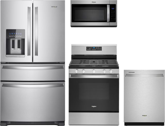Whirlpool® 4 Piece Kitchen Package-Stainless Steel-0