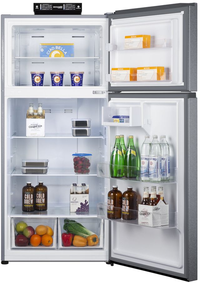Summit® 30" 18 Cu. Ft. Stainless Steel Counter Depth Top Freezer Refrigerator-3