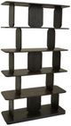 International Furniture Direct Mezquite Oil Black Bookcase-0