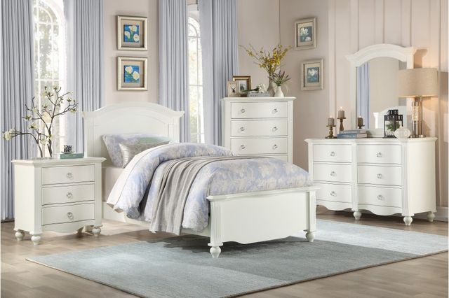 Mazin Furniture Meghan White Youth Nightstand-3