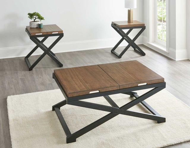 Steve Silver Co. Topeka Brown Walnut/Ebony Chairside End Table-3