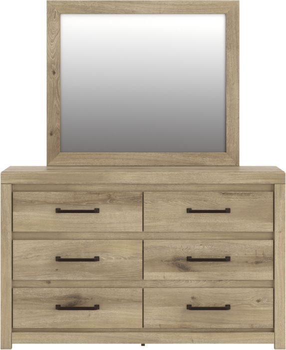 Benchcraft® Brozmont Tan Dresser and Mirror-2