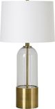 Renwil® Theodore 2-Piece Antique Brass/Clear/Off-White Table Lamp Set-1