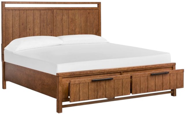 Magnussen Home® Conway Honey Wheat King Panel Storage Bed-1