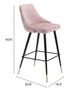 Zuo® Piccolo Pink Bar Chair-4