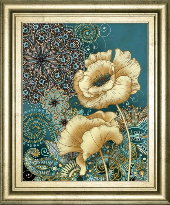 Classy Art Inspired Blooms 2 by Conrad Knutsen Framed Print Wall Art-0