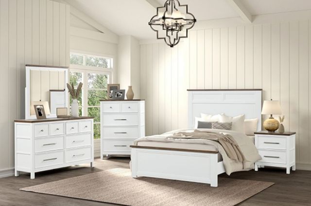 Furniture of America® Pinetop Dark Brown/White Dresser-1