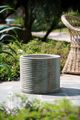 A & B Home Distressed Green 19" Round Cement Planter-5