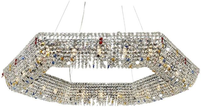 Michael Amini® Hexagon Chrome 24-Light Chandelier-0