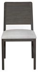 International Furniture Direct Dark Mezquite Black/White Upholstered Dining Side Chair-2