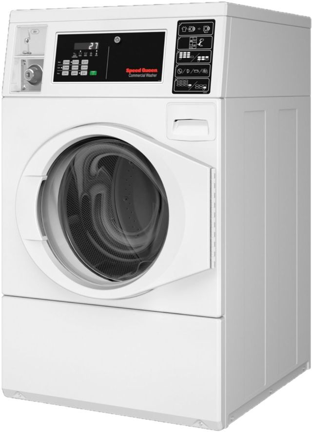 Speed Queen® Commercial 3.42 Cu. Ft. White Front Load Electric Washer-2