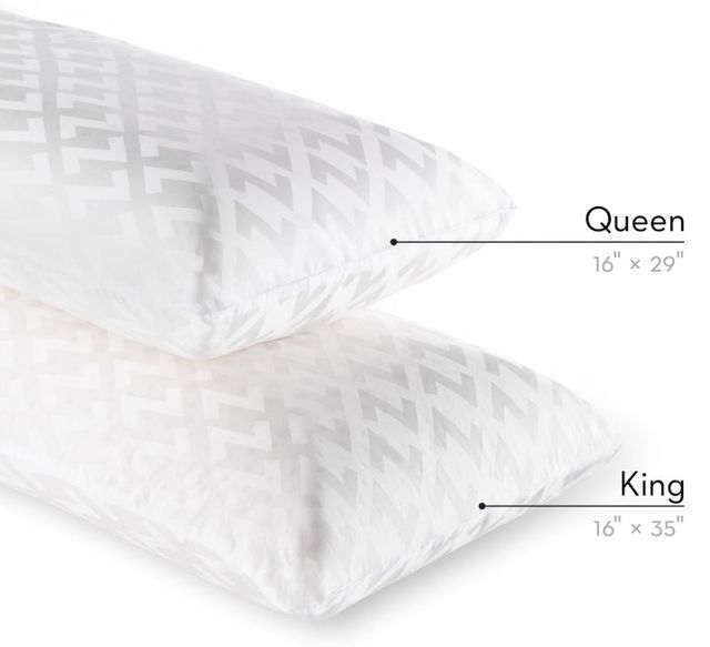 Malouf® Z® Zoned Dough® + Bamboo Charcoal King Mid Loft Bed Pillow-3