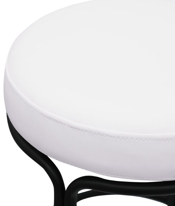 Meridian Furniture Madison Cream/Matte Black Leather Bar Stool-3