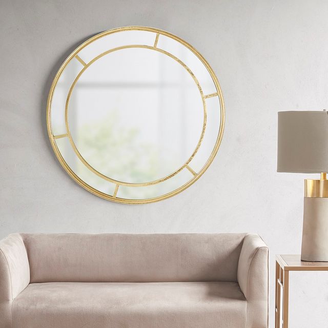 Olliix by Martha Stewart Katonah Gold Framed Decor Wall Mirror-4