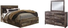 Benchcraft® Derekson 3-Piece Multi Gray King Panel Bed Set