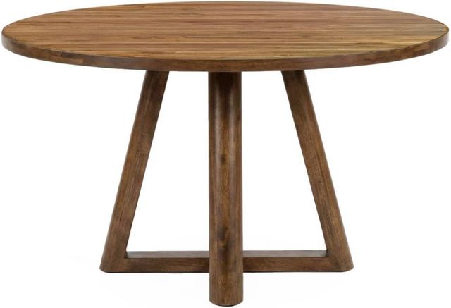 International Furniture Direct Silver Brown Round Dining Table-0