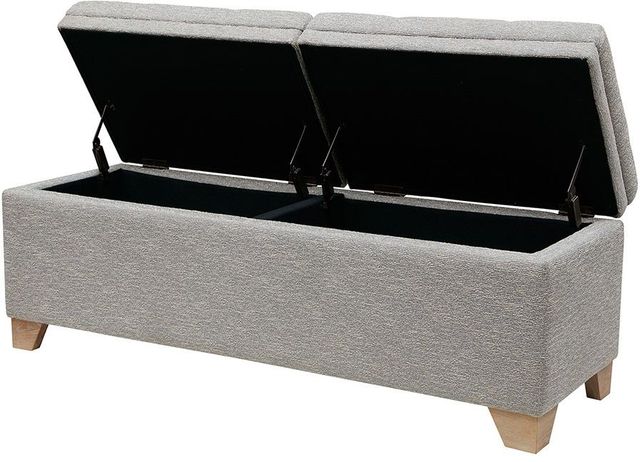 Olliix by Madison Park Grey Multi Ashcroft Storage Bench-1