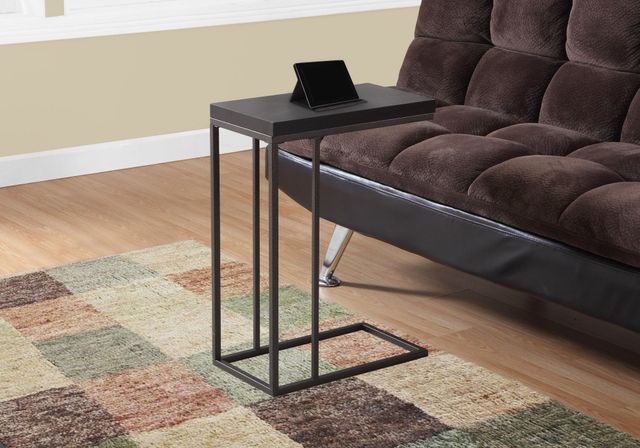 Monarch Specialties Inc. Espresso Bronze Metal Accent Table-1