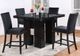Global Furniture USA D04 Black Velvet Bar Stool-1